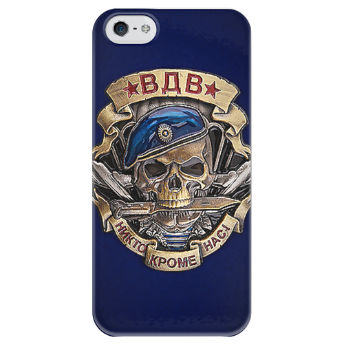 Заказать чехол для iPhone 5/5S в Москве. Чехол для iPhone 5 глянцевый, с полной запечаткой ВДВ - НИКТО, КРОМЕ НАС от robus - готовые дизайны и нанесение принтов.