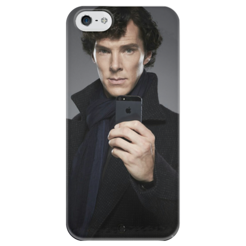 Заказать чехол для iPhone 5/5S в Москве. Чехол для iPhone 5 глянцевый, с полной запечаткой Шерлок от Татьяна - готовые дизайны и нанесение принтов.