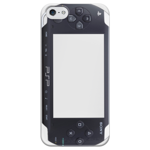 Заказать чехол для iPhone 5/5S в Москве. Чехол для iPhone 5 глянцевый, с полной запечаткой Playstation Portable от Nalivaev - готовые дизайны и нанесение принтов.