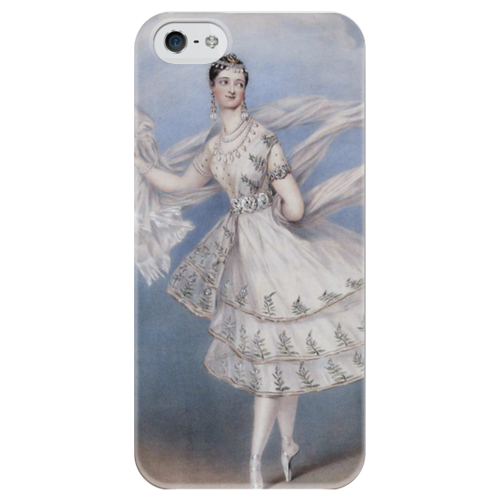 Заказать чехол для iPhone 5/5S в Москве. Чехол для iPhone 5 глянцевый, с полной запечаткой Мария Тальони в балете «Бог и баядерка» от trend - готовые дизайны и нанесение принтов.