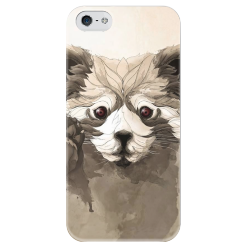 Заказать чехол для iPhone 5/5S в Москве. Чехол для iPhone 5 глянцевый, с полной запечаткой Малая панда от scoopysmith - готовые дизайны и нанесение принтов.
