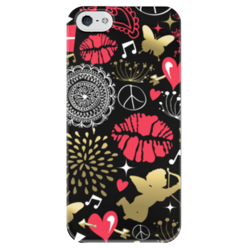 Заказать чехол для iPhone 5/5S в Москве. Чехол для iPhone 5 глянцевый, с полной запечаткой Валентинка от Ирина - готовые дизайны и нанесение принтов.