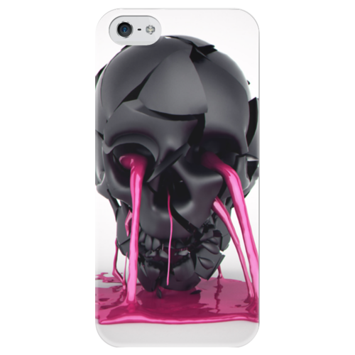 Заказать чехол для iPhone 5/5S в Москве. Чехол для iPhone 5 глянцевый, с полной запечаткой Plastic skull от scoopysmith - готовые дизайны и нанесение принтов.