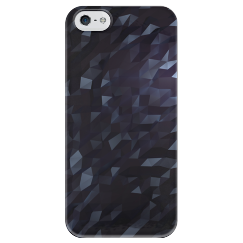 Заказать чехол для iPhone 5/5S в Москве. Чехол для iPhone 5 глянцевый, с полной запечаткой Black lowpoly от Юлька Мега - готовые дизайны и нанесение принтов.