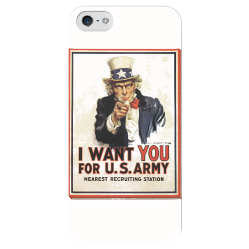 Заказать чехол для iPhone 5/5S в Москве. Чехол для iPhone 5 глянцевый, с полной запечаткой I Want You от Виктор Гришин - готовые дизайны и нанесение принтов.