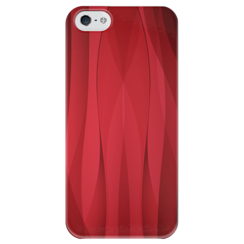Заказать чехол для iPhone 5/5S в Москве. Чехол для iPhone 5 глянцевый, с полной запечаткой Красная абстракция от BeliySlon - готовые дизайны и нанесение принтов.