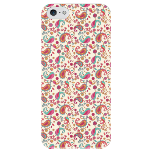 Заказать чехол для iPhone 5/5S в Москве. Чехол для iPhone 5 глянцевый, с полной запечаткой Пейсли (Яркий) от Аня Лукьянова - готовые дизайны и нанесение принтов.