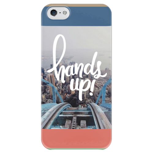 Заказать чехол для iPhone 5/5S в Москве. Чехол для iPhone 5 глянцевый, с полной запечаткой Hands Up  от ramozov - готовые дизайны и нанесение принтов.