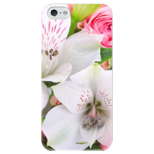 Заказать чехол для iPhone 5/5S в Москве. Чехол для iPhone 5 глянцевый, с полной запечаткой цветы от annet0897 - готовые дизайны и нанесение принтов.
