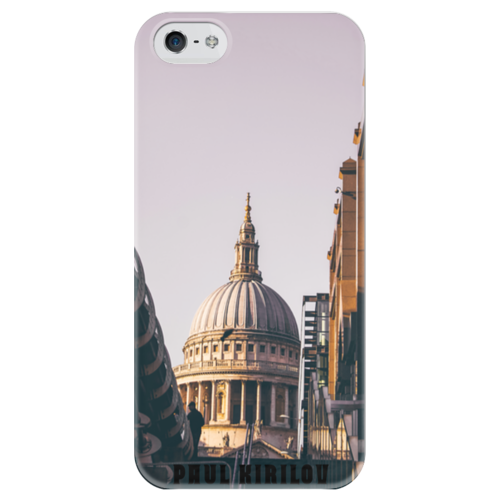 Заказать чехол для iPhone 5/5S в Москве. Чехол для iPhone 5 глянцевый, с полной запечаткой St. Paul Cathedral  от Paul Kirilov - готовые дизайны и нанесение принтов.