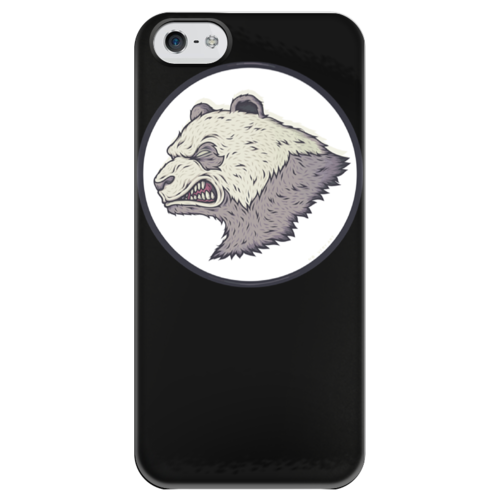 Заказать чехол для iPhone 5/5S в Москве. Чехол для iPhone 5 глянцевый, с полной запечаткой Angry PANDA / Злая Панда от crash - готовые дизайны и нанесение принтов.