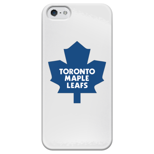 Заказать чехол для iPhone 5/5S в Москве. Чехол для iPhone 5 глянцевый, с полной запечаткой Toronto Maple Leafs от BURNSHIRTS - готовые дизайны и нанесение принтов.