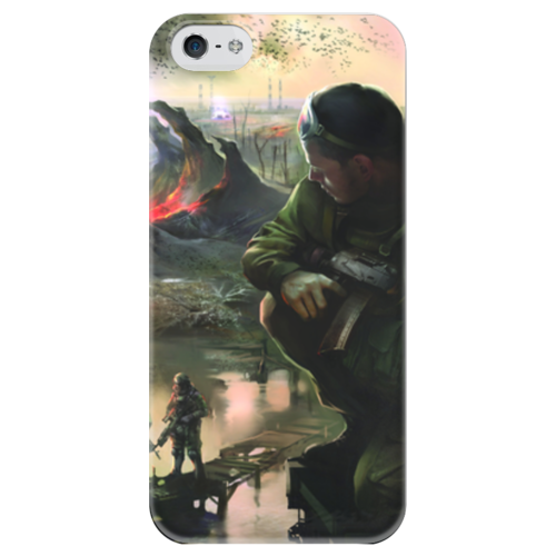 Заказать чехол для iPhone 5/5S в Москве. Чехол для iPhone 5 глянцевый, с полной запечаткой S.T.A.L.K.E.R. от game-fan - готовые дизайны и нанесение принтов.
