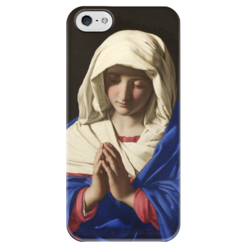 Заказать чехол для iPhone 5/5S в Москве. Чехол для iPhone 5 глянцевый, с полной запечаткой Дева Мария от trend - готовые дизайны и нанесение принтов.