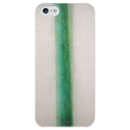 Заказать чехол для iPhone 5/5S в Москве. Чехол для iPhone 5 глянцевый, с полной запечаткой Зелёная полоса (картина Розановой) от trend - готовые дизайны и нанесение принтов.