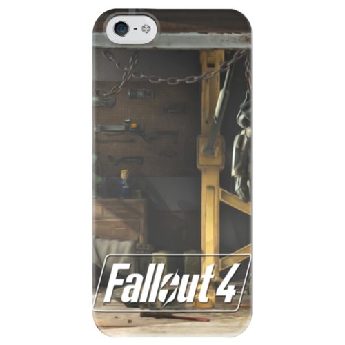 Заказать чехол для iPhone 5/5S в Москве. Чехол для iPhone 5 глянцевый, с полной запечаткой Fallout 4 Garage от MKT - готовые дизайны и нанесение принтов.