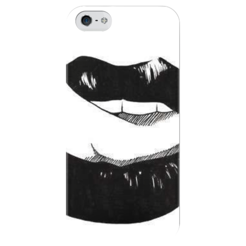 Заказать чехол для iPhone 5/5S в Москве. Чехол для iPhone 5 глянцевый, с полной запечаткой Women' lips от Дария Вовк - готовые дизайны и нанесение принтов.