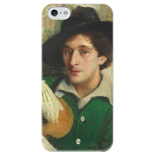 Заказать чехол для iPhone 5/5S в Москве. Чехол для iPhone 5 глянцевый, с полной запечаткой Портрет Марка Шагала (Юдель Пэн) от trend - готовые дизайны и нанесение принтов.
