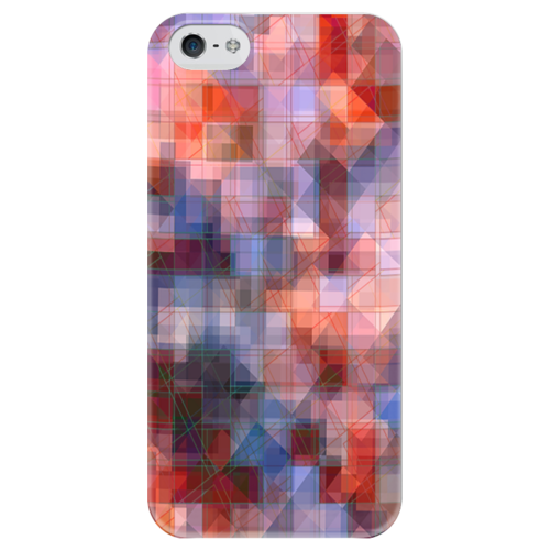 Заказать чехол для iPhone 5/5S в Москве. Чехол для iPhone 5 глянцевый, с полной запечаткой Пиксель-арт. Разноцветный паттерн от Anna Lomachenko - готовые дизайны и нанесение принтов.