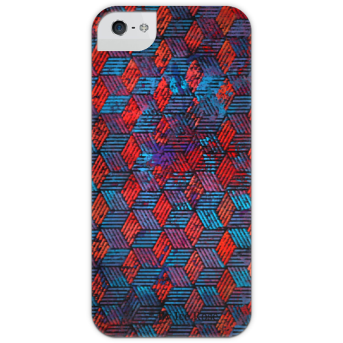 Заказать чехол для iPhone 5/5S в Москве. Чехол для iPhone 5 глянцевый, с полной запечаткой Hexagon от icerose - готовые дизайны и нанесение принтов.