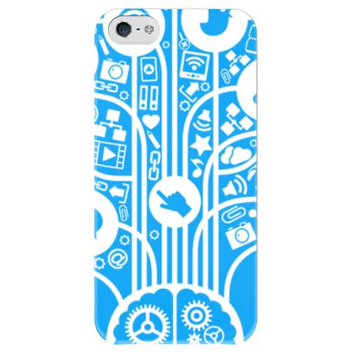 Заказать чехол для iPhone 5/5S в Москве. Чехол для iPhone 5 глянцевый, с полной запечаткой Интернет от Media M  - готовые дизайны и нанесение принтов.