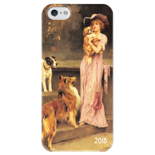 Заказать чехол для iPhone 5/5S в Москве. Чехол для iPhone 5 глянцевый, с полной запечаткой 2018 год Собаки от Apfelbaum - готовые дизайны и нанесение принтов.
