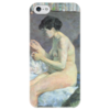 Заказать чехол для iPhone 5/5S в Москве. Чехол для iPhone 5 глянцевый, с полной запечаткой Шьющая женщина (1880 г.) от trend - готовые дизайны и нанесение принтов.