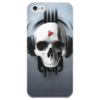 Заказать чехол для iPhone 5/5S в Москве. Чехол для iPhone 5 глянцевый, с полной запечаткой Череп от Media M  - готовые дизайны и нанесение принтов.