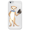 Заказать чехол для iPhone 5/5S в Москве. Чехол для iPhone 5 глянцевый, с полной запечаткой Вежливый сурикат от tigerda  - готовые дизайны и нанесение принтов.