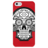Заказать чехол для iPhone 5/5S в Москве. Чехол для iPhone 5 глянцевый, с полной запечаткой Santa Muerte skull от scoopysmith - готовые дизайны и нанесение принтов.