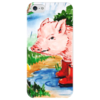 Заказать чехол для iPhone 5/5S в Москве. Чехол для iPhone 5 глянцевый, с полной запечаткой Маленькая свинка от Рисуя Добро - готовые дизайны и нанесение принтов.