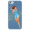 Заказать чехол для iPhone 5/5S в Москве. Чехол для iPhone 5 глянцевый, с полной запечаткой Девушка с теннисной ракеткой от Shdomon - готовые дизайны и нанесение принтов.