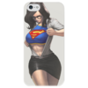 Заказать чехол для iPhone 5/5S в Москве. Чехол для iPhone 5 глянцевый, с полной запечаткой Супергёрл (Supergirl) от scoopysmith - готовые дизайны и нанесение принтов.