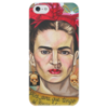 Заказать чехол для iPhone 5/5S в Москве. Чехол для iPhone 5 глянцевый, с полной запечаткой Frida Kahlo  от Just kidding - готовые дизайны и нанесение принтов.