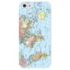 Заказать чехол для iPhone 5/5S в Москве. Чехол для iPhone 5 глянцевый, с полной запечаткой Карта мира от Елена Гришина - готовые дизайны и нанесение принтов.