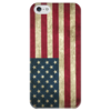 Заказать чехол для iPhone 5/5S в Москве. Чехол для iPhone 5 глянцевый, с полной запечаткой Флаг США от Виктор Гришин - готовые дизайны и нанесение принтов.