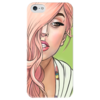 Заказать чехол для iPhone 5/5S в Москве. Чехол для iPhone 5 глянцевый, с полной запечаткой Lady Gaga - pink hair от Анна Андреева - готовые дизайны и нанесение принтов.