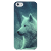 Заказать чехол для iPhone 5/5S в Москве. Чехол для iPhone 5 глянцевый, с полной запечаткой North Star - Волк от northstarshop@mail.ru - готовые дизайны и нанесение принтов.