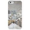 Заказать чехол для iPhone 5/5S в Москве. Чехол для iPhone 5 глянцевый, с полной запечаткой Снег в Лувесьене от trend - готовые дизайны и нанесение принтов.