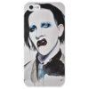 Заказать чехол для iPhone 5/5S в Москве. Чехол для iPhone 5 глянцевый, с полной запечаткой Marilyn Manson от Anna - готовые дизайны и нанесение принтов.