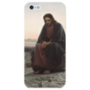 Заказать чехол для iPhone 5/5S в Москве. Чехол для iPhone 5 глянцевый, с полной запечаткой Христос в пустыне (картина Крамского) от trend - готовые дизайны и нанесение принтов.