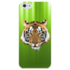 Заказать чехол для iPhone 5/5S в Москве. Чехол для iPhone 5 глянцевый, с полной запечаткой Взгляд тигра от Виктор Гришин - готовые дизайны и нанесение принтов.