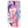 Заказать чехол для iPhone 5/5S в Москве. Чехол для iPhone 5 глянцевый, с полной запечаткой Девушка на пляже от Media M  - готовые дизайны и нанесение принтов.