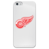 Заказать чехол для iPhone 5/5S в Москве. Чехол для iPhone 5 глянцевый, с полной запечаткой Red Wings Detroit от BURNSHIRTS - готовые дизайны и нанесение принтов.