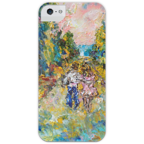 Заказать чехол для iPhone 5/5S в Москве. Чехол для iPhone 5 с подставкой, с полной запечаткой Любовь от rikart - готовые дизайны и нанесение принтов.