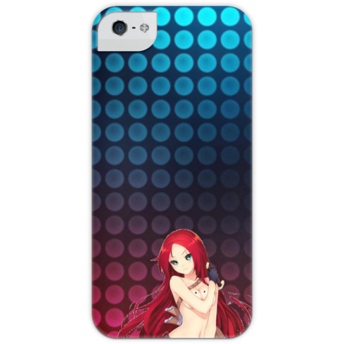 Заказать чехол для iPhone 5/5S в Москве. Чехол для iPhone 5 с подставкой, с полной запечаткой аниме от Bullfinch_ - готовые дизайны и нанесение принтов.