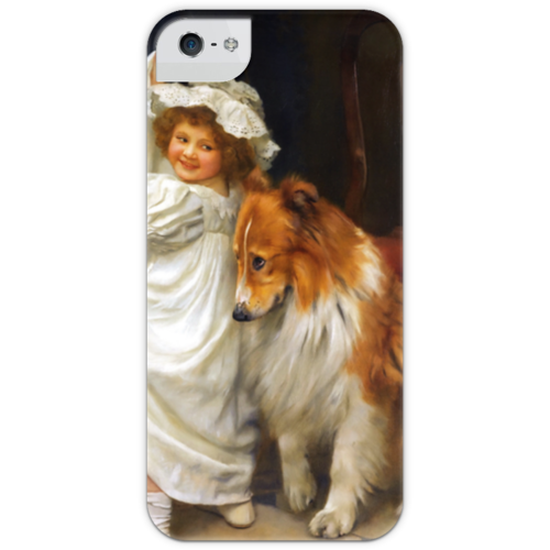 Заказать чехол для iPhone 5/5S в Москве. Чехол для iPhone 5 с подставкой, с полной запечаткой Картина Артура Элсли (1860-1952) от Apfelbaum - готовые дизайны и нанесение принтов.