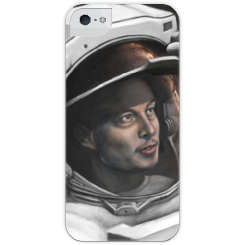 Заказать чехол для iPhone 5/5S в Москве. Чехол для iPhone 5 с подставкой, с полной запечаткой SpaceX от The Spaceway  - готовые дизайны и нанесение принтов.