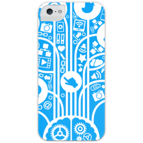 Заказать чехол для iPhone 5/5S в Москве. Чехол для iPhone 5 с подставкой, с полной запечаткой Интернет от Media M  - готовые дизайны и нанесение принтов.