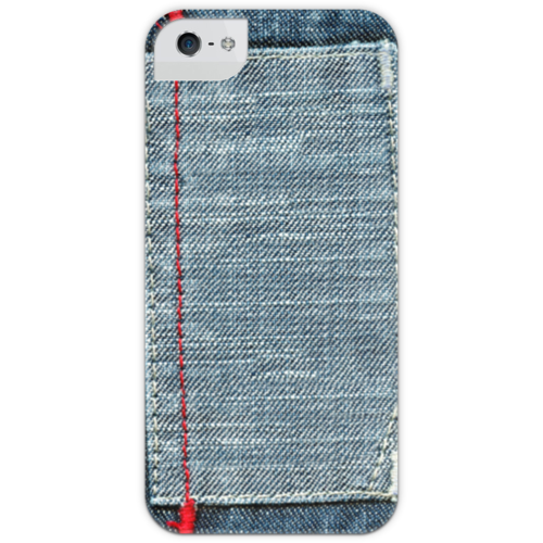 Заказать чехол для iPhone 5/5S в Москве. Чехол для iPhone 5 с подставкой, с полной запечаткой Джинса от Hardgott - готовые дизайны и нанесение принтов.